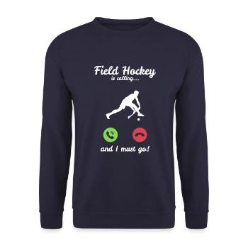 Field hockey sport indoor hockey hockey - Unisex Sweatshirt - navy - Front - Alina (178cm) & Michal (187cm)