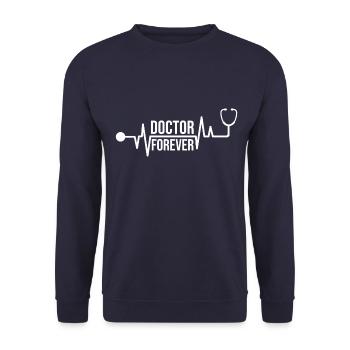 Doctor Doctor Medicine Hospital Profession Work - Unisex Sweatshirt - navy - Front - Alina (178cm) & Michal (187cm)