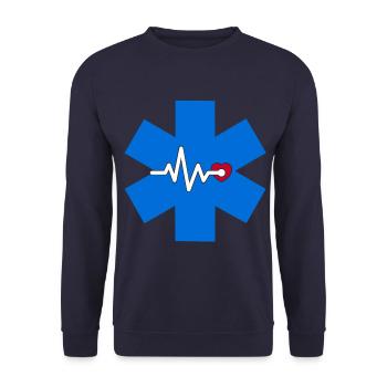 Medicine doctor doctor paramedic paramedic - Unisex Sweatshirt - navy - Front - Alina (178cm) & Michal (187cm)