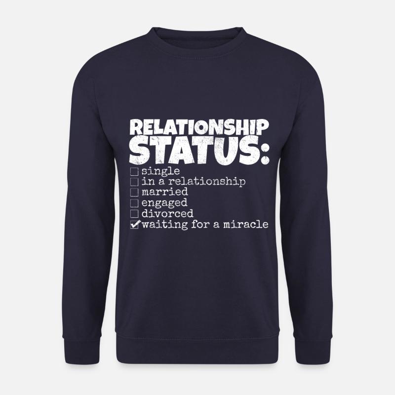 funny relationship status relationship single solo - Unisex Sweatshirt - navy