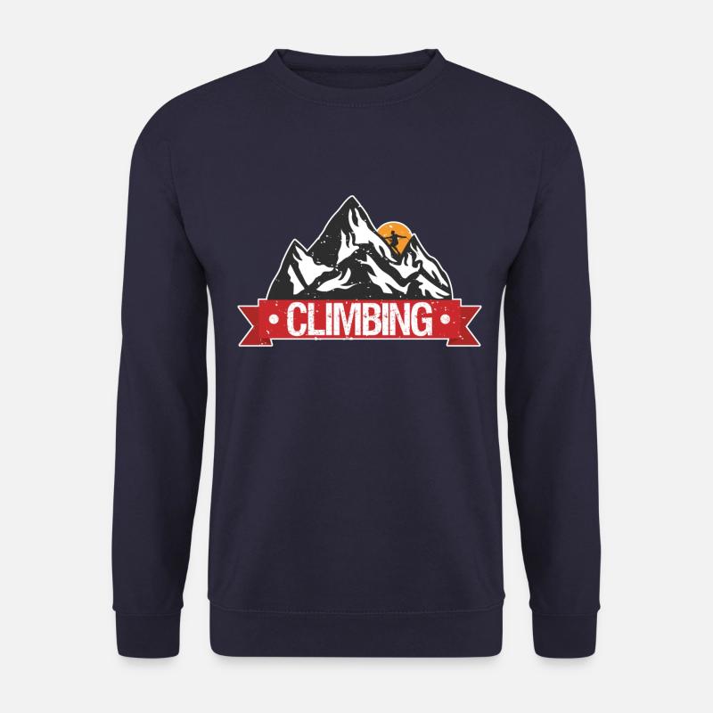Climbing Klettern Bergsteigen Berge Sport - Unisex Pullover - Navy