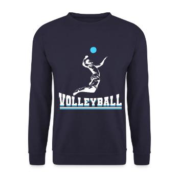 Volleyball beach volleyball sport - Unisex Sweatshirt - navy - Front - Alina (178cm) & Michal (187cm)