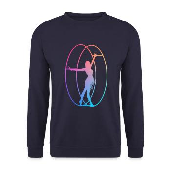 Rhönrad Turnen Rhönradturnen Rhönradturner Sport - Unisex Pullover - Navy - Vorne - Alina (178cm) & Michal (187cm)