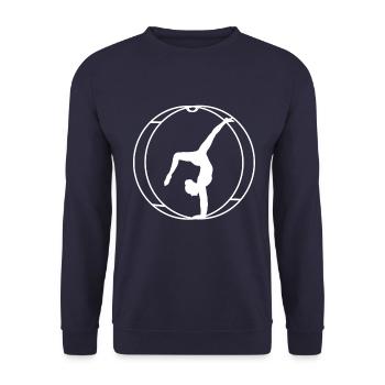 Rhönrad Turnen Rhönradturnen Rhönradturner Sport - Unisex Pullover - Navy - Vorne - Alina (178cm) & Michal (187cm)