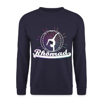 Rhönrad Turnen Rhönradturnen Rhönradturner Sport - Unisex Pullover - Navy - Vorne - Alina (178cm) & Michal (187cm)