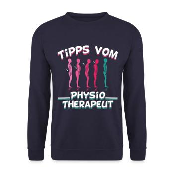 Physiotherapist Physiotherapist Physio Tips - Unisex Sweatshirt - navy - Front - Alina (178cm) & Michal (187cm)