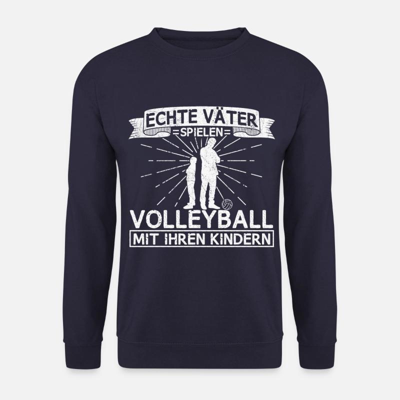 Volleyball Vater Beachvolleyball Sport Papa Spruch - Unisex Pullover - Navy