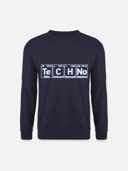Techno Musik Periodensystem EDM Rave - Unisex Pullover - Navy