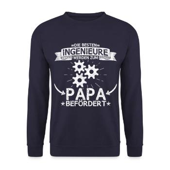 Ingenieur Beruf Techniker Ingenieure Papa Spruch - Unisex Pullover - Navy - Vorne - Alina (178cm) & Michal (187cm)