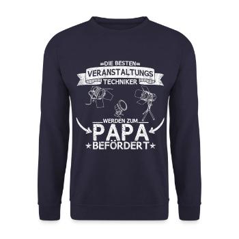 Veranstaltungstechniker Beruf Papa Spruch Vater - Unisex Pullover - Navy - Vorne - Alina (178cm) & Michal (187cm)
