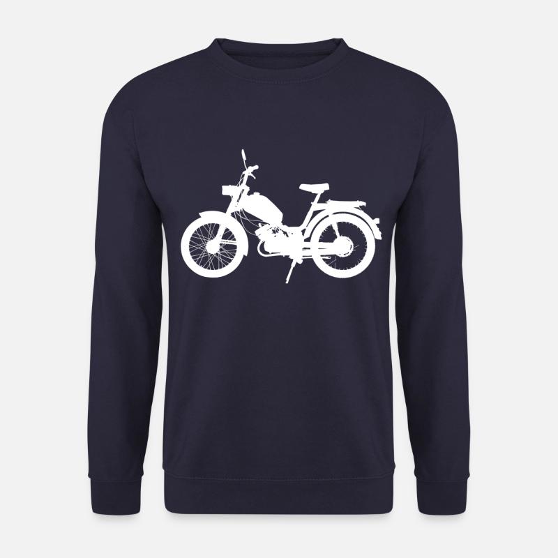Mofa Moped Roller Motorrad Oldtimer Zweitakter - Unisex Pullover - Navy