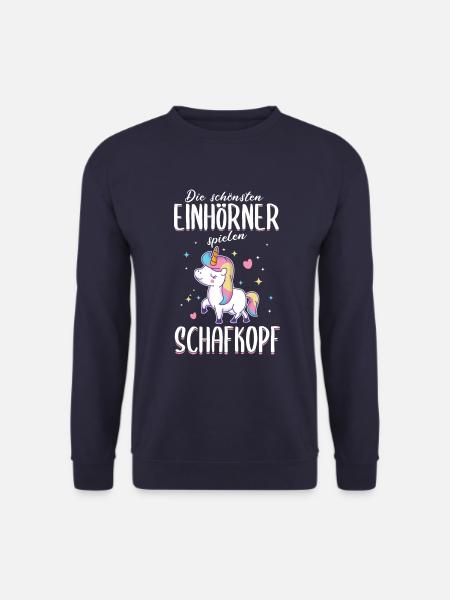 Schafkopfen Schafkopf Kartenspiel Einhorn Spruch - Unisex Pullover - Navy