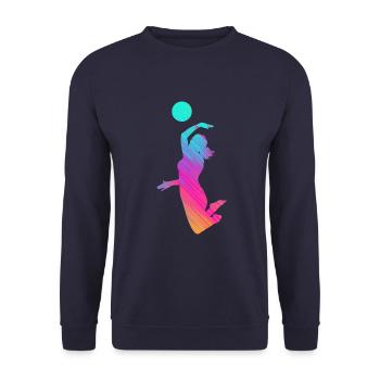 Volleyball beach volleyball volleyball sport - Unisex Sweatshirt - navy - Front - Alina (178cm) & Michal (187cm)