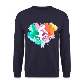 Vélo vélo vélo vélo vélo - Sweat-shirt Unisexe - marine - Devant - Alina (178cm) & Michal (187cm)
