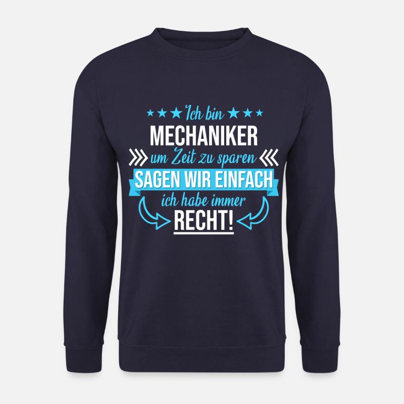 Mechaniker Werkstatt Automechaniker Auto Spruch - Unisex Pullover - Navy