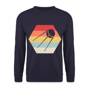 Spoutnik URSS URSS Union soviétique satellite spatial - Sweat-shirt Unisexe - marine - Devant - Alina (178cm) & Michal (187cm)
