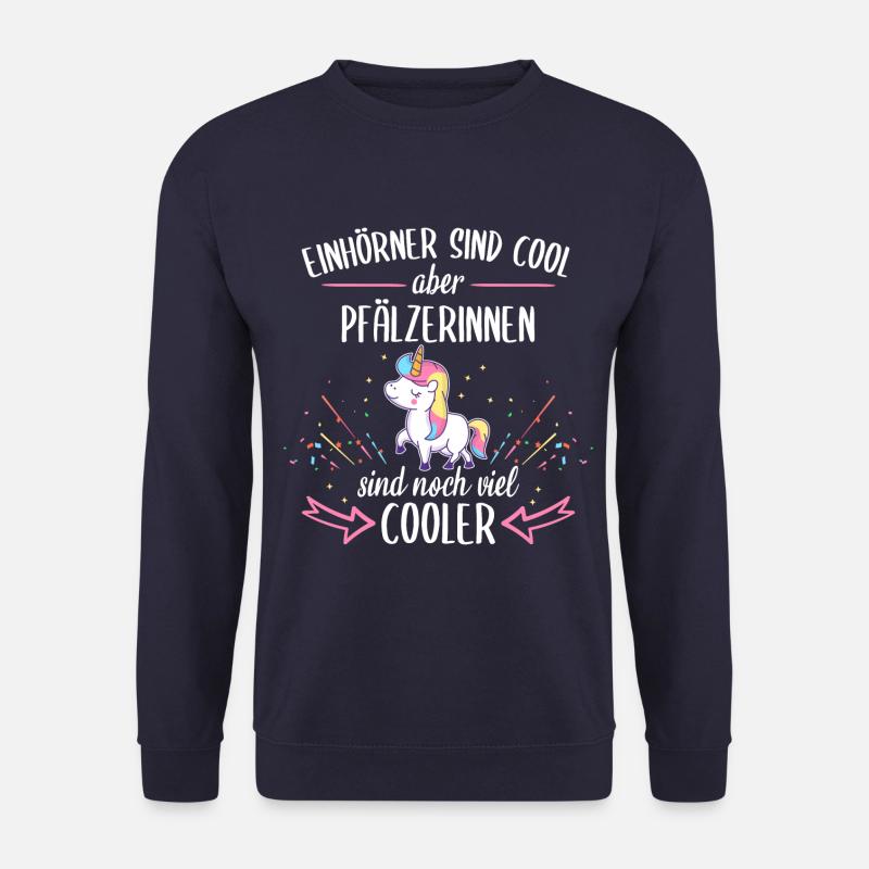 Pfalz Rheinlandpfalz Pfälzer Einhorn Heimat Spruch - Unisex Pullover - Navy