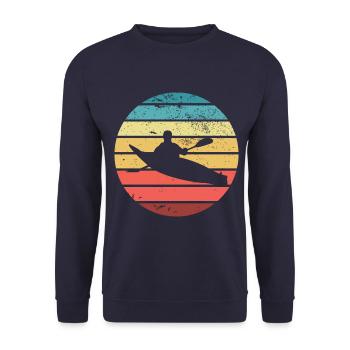 Canoë kayak sports nautiques bateau rafting - Sweat-shirt Unisexe - marine - Devant - Alina (178cm) & Michal (187cm)
