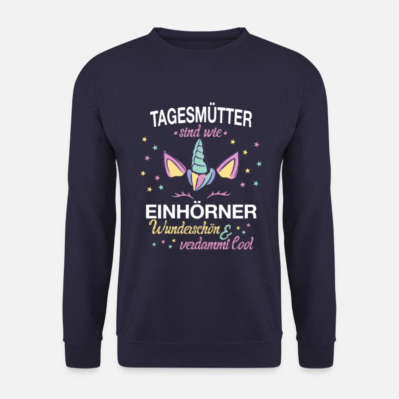 Tagesmutter Tagesmütter Beruf Einhorn Spruch - Unisex Pullover - Navy
