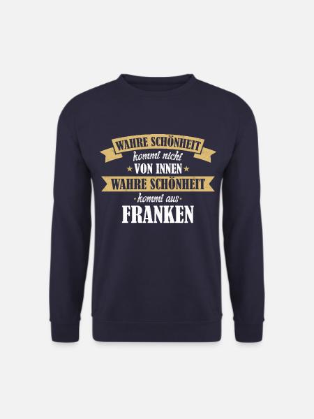 Franken Franke Fränkin Fränkisch Heimat Spruch - Unisex Pullover - Navy