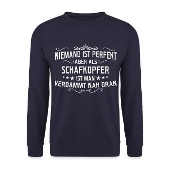 Schafkopfen Schafkopf Kartenspiel Spielkarten - Unisex Pullover - Navy - Vorne - Alina (178cm) & Michal (187cm)