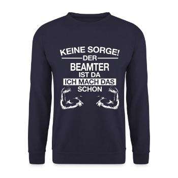 Beamter Beamte Behörde Verwaltung Beruf Spruch - Unisex Pullover - Navy - Vorne - Alina (178cm) & Michal (187cm)