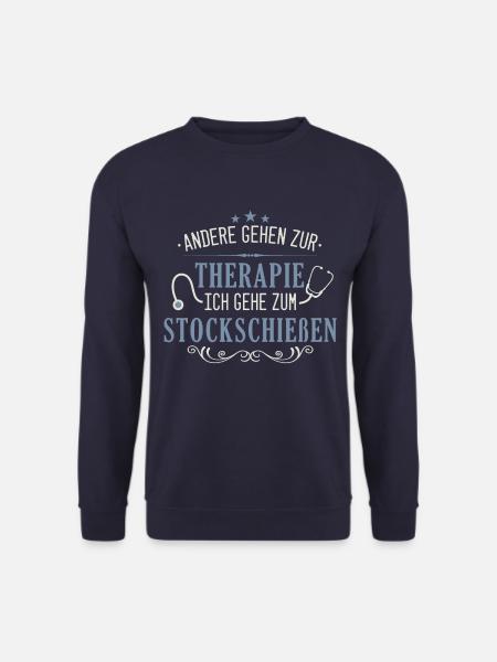 Stockschießen Eisstockschießen Eisstock Spruch - Unisex Pullover - Navy