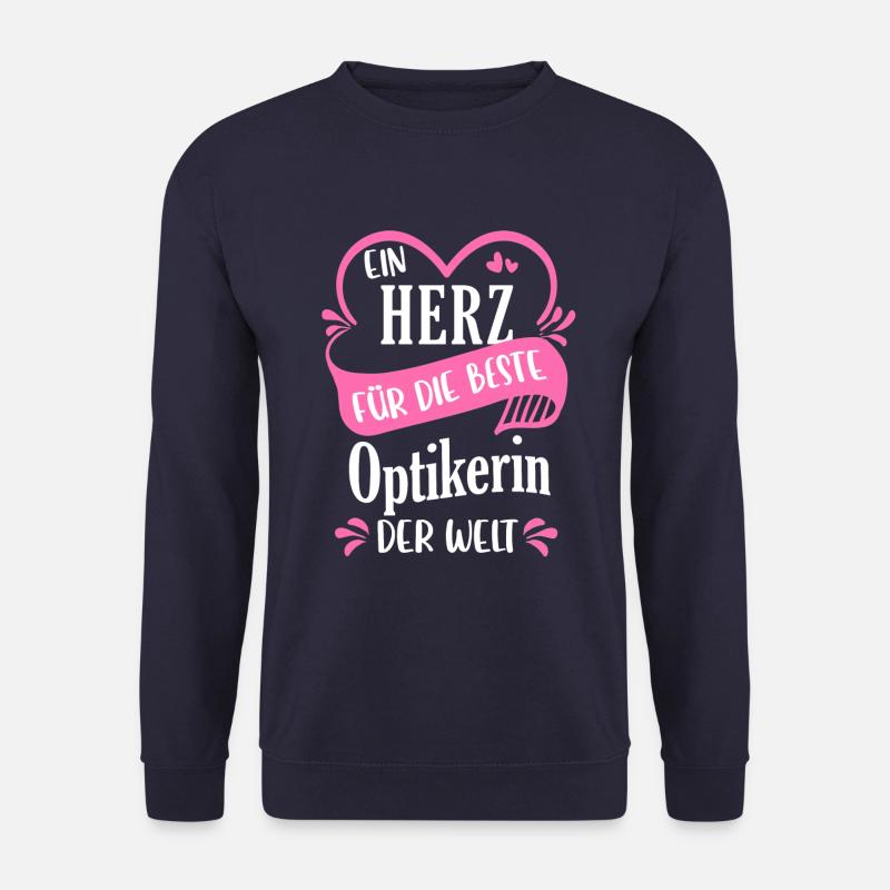 Optiker Optikerin Augenoptiker Augen Beruf Spruch - Unisex Pullover - Navy