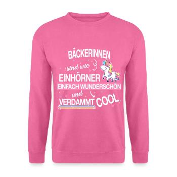 Bäcker Bäckerin Bäckerei Beruf Spruch - Unisex Pullover - Pink - Vorne