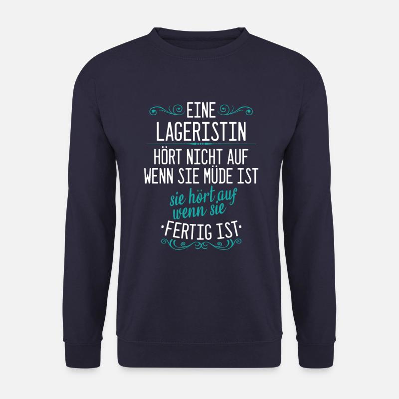 Lageristin Lagerlogistiker Logistiker Beruf Spruch - Unisex Pullover - Navy