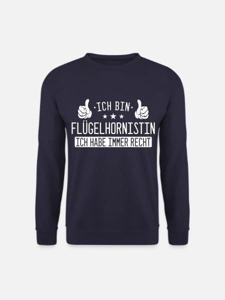Flügelhornistin Flügelhorn Horn Instrument Spruch - Unisex Pullover - Navy