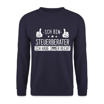Steuerberater Steuer Steuerberatung Beruf Spruch - Unisex Pullover - Navy - Vorne - Alina (178cm) & Michal (187cm)