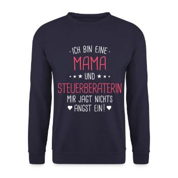 Steuerberaterin Steuer Steuerberatung Beruf Spruch - Unisex Pullover - Navy - Vorne - Alina (178cm) & Michal (187cm)