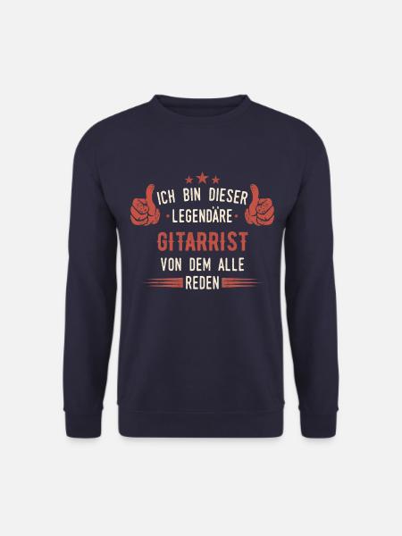 Gitarre Gitarrist Akustikgitarre Instrument Spruch - Unisex Pullover - Navy