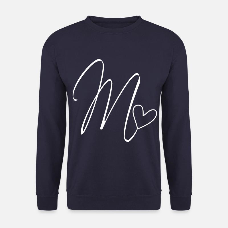 Letter M Letter-M Calligraphy - Unisex Sweatshirt - navy