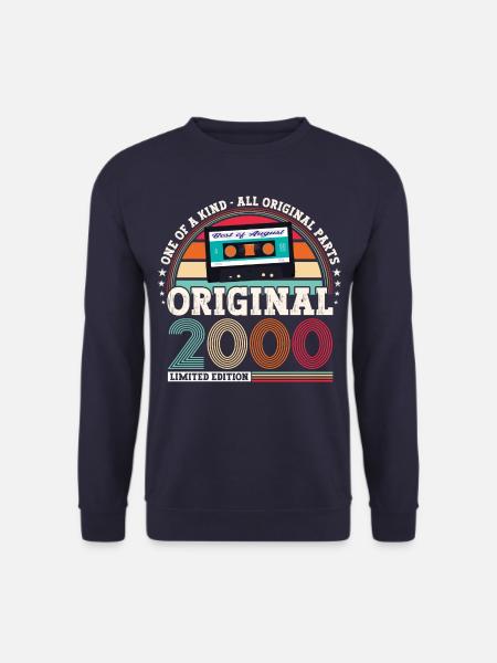 Original August 2000 22. Geburtstag Geschenk Fun - Unisex Pullover - Navy