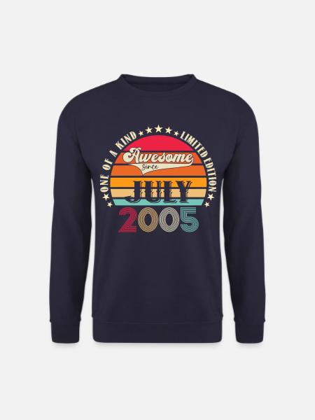 Awesome since August 2005 17. Geburtstag Geschenk - Unisex Pullover - Navy