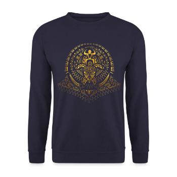 UX Maori Angitu Luck success - Unisex Sweatshirt - navy - Front - Alina (178cm) & Michal (187cm)