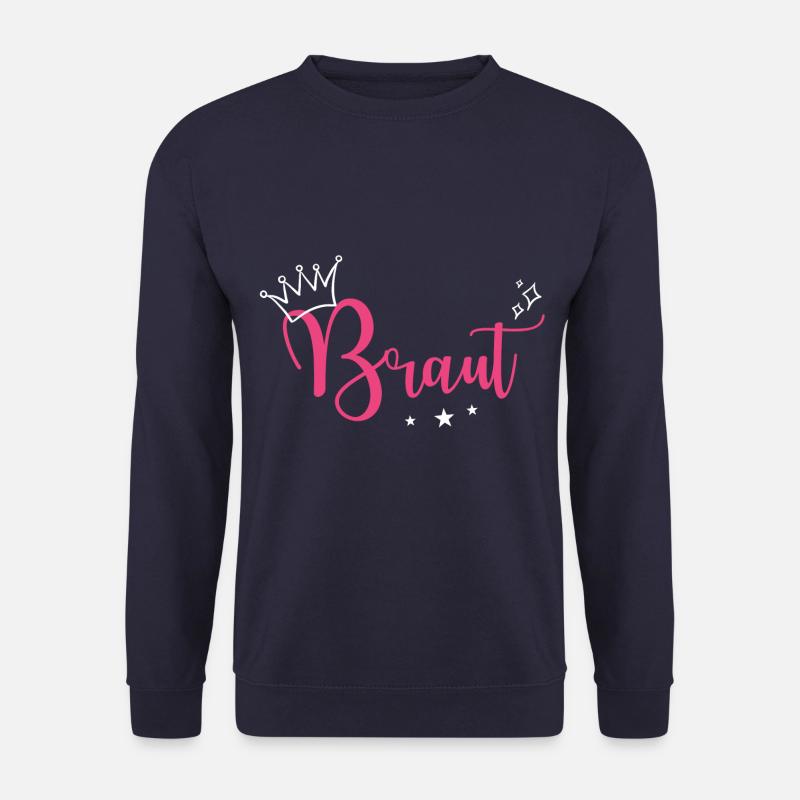 Braut Bride to be Krone Sterne Pink JGA - Unisex Pullover - Navy
