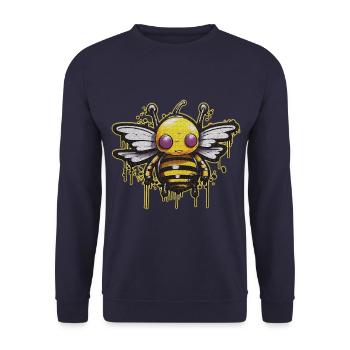 Buzzin' Bee Bomb | Amoureux des abeilles - Sweat-shirt Unisexe - marine - Devant - Alina (178cm) & Michal (187cm)