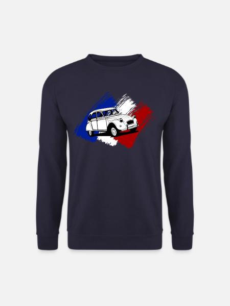Citroën 2CV Drapeau France Dedeuche - Sweat-shirt Unisexe - marine