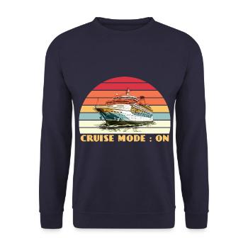 On Tour Mode | Summer Travel Adventure - Unisex Sweatshirt - navy - Front - Alina (178cm) & Michal (187cm)