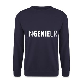 INGENEUR PROFESSION GENIE TECHNIK MASCHIENENBAU - Unisex Sweatshirt - navy - Front - Alina (178cm) & Michal (187cm)