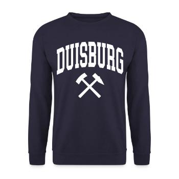 Duisburg - Unisex Sweatshirt - navy - Front - Alina (178cm) & Michal (187cm)