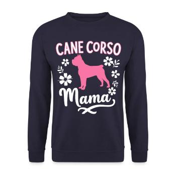 Cane Corso Hund - Unisex Pullover - Navy - Vorne - Alina (178cm) & Michal (187cm)
