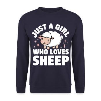 Sheep Sheep Farmer Lamb Farmer - Unisex Sweatshirt - navy - Front - Alina (178cm) & Michal (187cm)