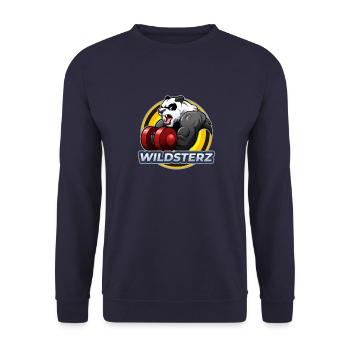 Wildsterz - Panda - Unisex Pullover - Navy - Vorne - Alina (178cm) & Michal (187cm)