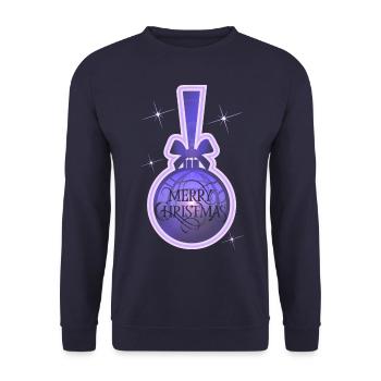 Joyeux Noël! - Sweat-shirt Unisexe - marine - Devant - Alina (178cm) & Michal (187cm)