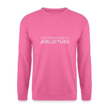 Zweitwohnsitz Bibliothek - Unisex Pullover - Pink - Vorne