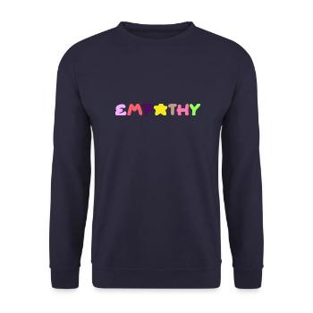 Empathy, positive thinking - Unisex Sweatshirt - navy - Front - Alina (178cm) & Michal (187cm)